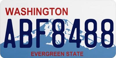 WA license plate ABF8488