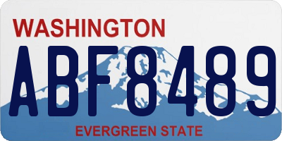 WA license plate ABF8489