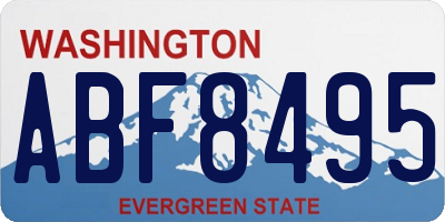 WA license plate ABF8495