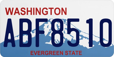 WA license plate ABF8510