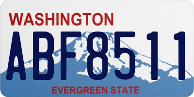 WA license plate ABF8511