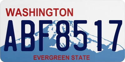 WA license plate ABF8517