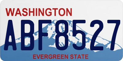 WA license plate ABF8527