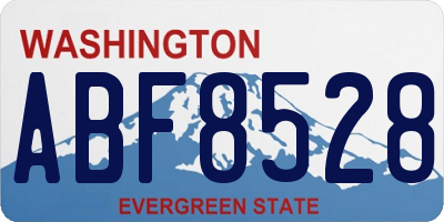 WA license plate ABF8528