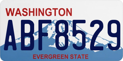 WA license plate ABF8529
