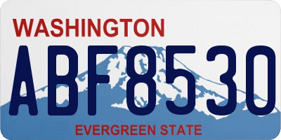 WA license plate ABF8530