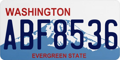 WA license plate ABF8536