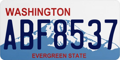 WA license plate ABF8537