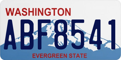WA license plate ABF8541