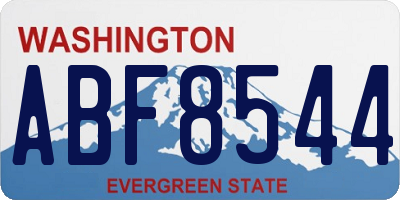 WA license plate ABF8544