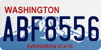 WA license plate ABF8556