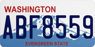 WA license plate ABF8559
