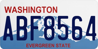 WA license plate ABF8564