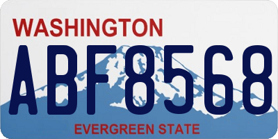WA license plate ABF8568