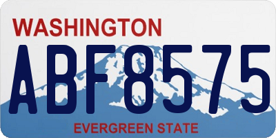 WA license plate ABF8575