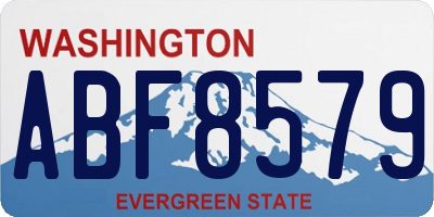 WA license plate ABF8579