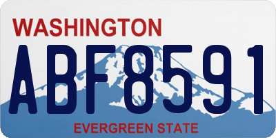 WA license plate ABF8591