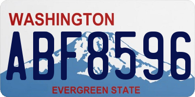 WA license plate ABF8596
