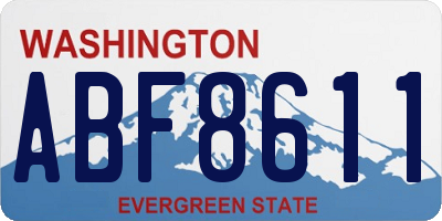 WA license plate ABF8611