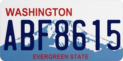 WA license plate ABF8615