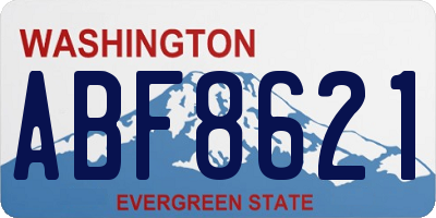 WA license plate ABF8621