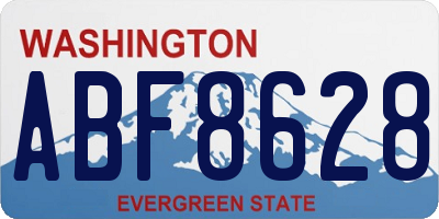WA license plate ABF8628
