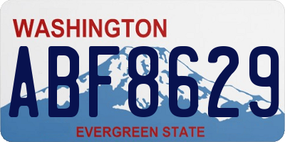 WA license plate ABF8629