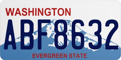WA license plate ABF8632