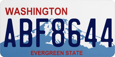 WA license plate ABF8644
