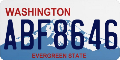 WA license plate ABF8646