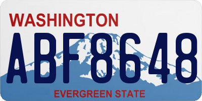 WA license plate ABF8648