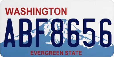 WA license plate ABF8656