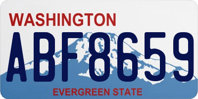 WA license plate ABF8659
