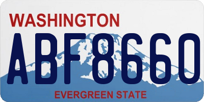 WA license plate ABF8660