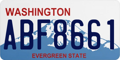 WA license plate ABF8661