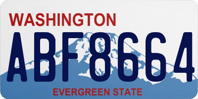 WA license plate ABF8664