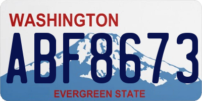 WA license plate ABF8673