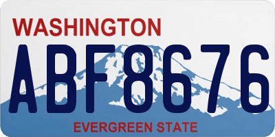 WA license plate ABF8676