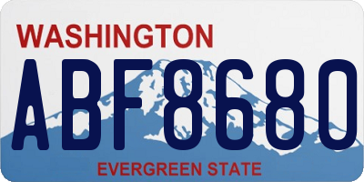 WA license plate ABF8680