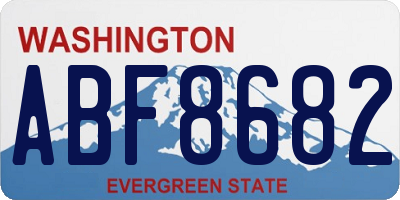 WA license plate ABF8682