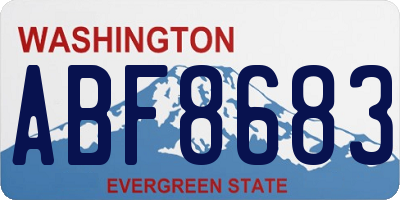 WA license plate ABF8683