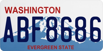 WA license plate ABF8686