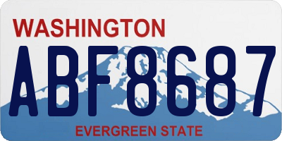 WA license plate ABF8687