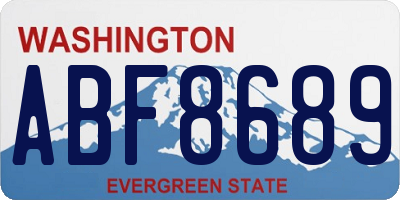WA license plate ABF8689