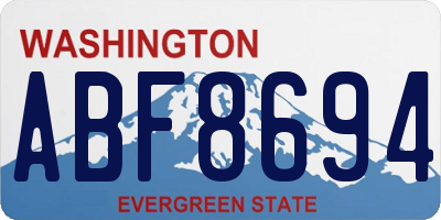 WA license plate ABF8694