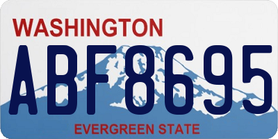 WA license plate ABF8695