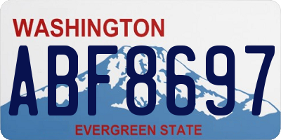WA license plate ABF8697