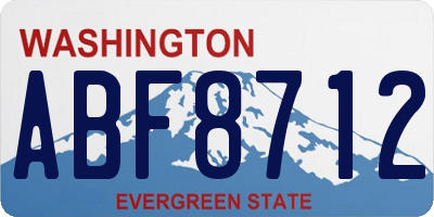 WA license plate ABF8712