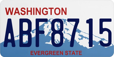 WA license plate ABF8715
