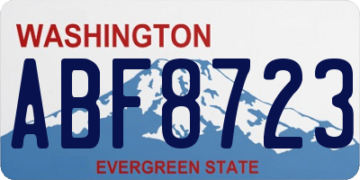 WA license plate ABF8723